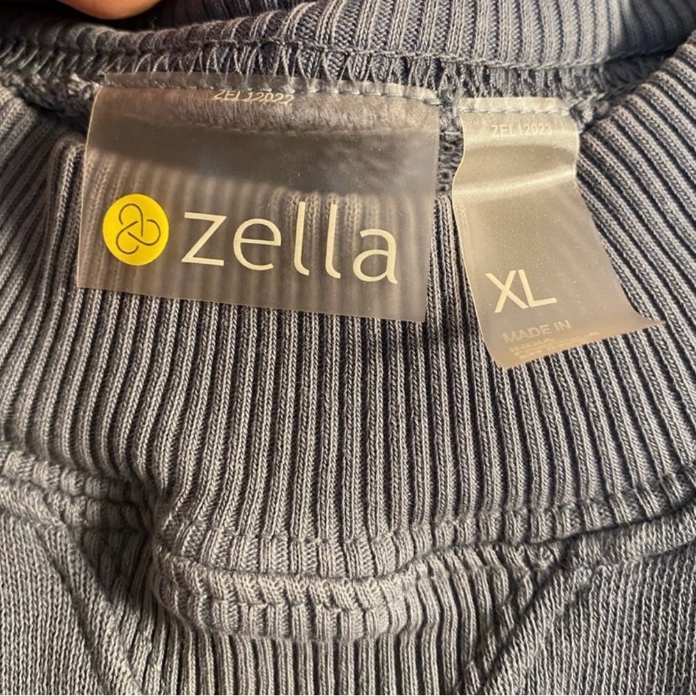 Zella West Coast Sweatshirt Dress W Pockets Blue Weather Size XL. EUC. No Flaws - Picture 5 of 6